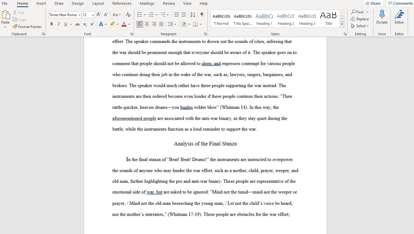 why is there a big space in my word document