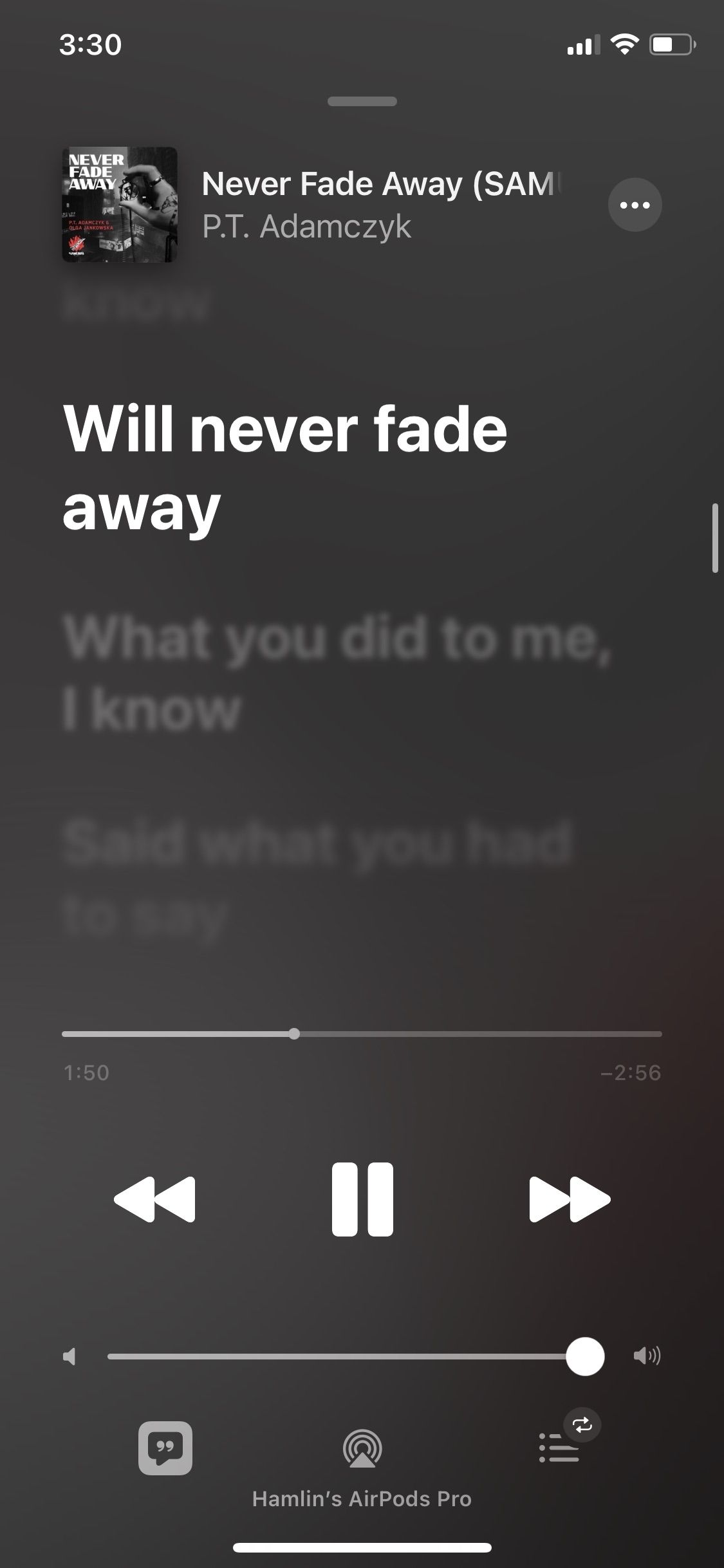 Apple Music Live Lyrics on iPhone
