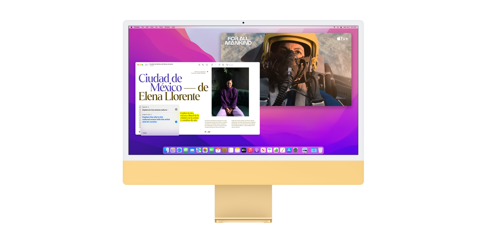 A 24-inch iMac running macOS Monterey.