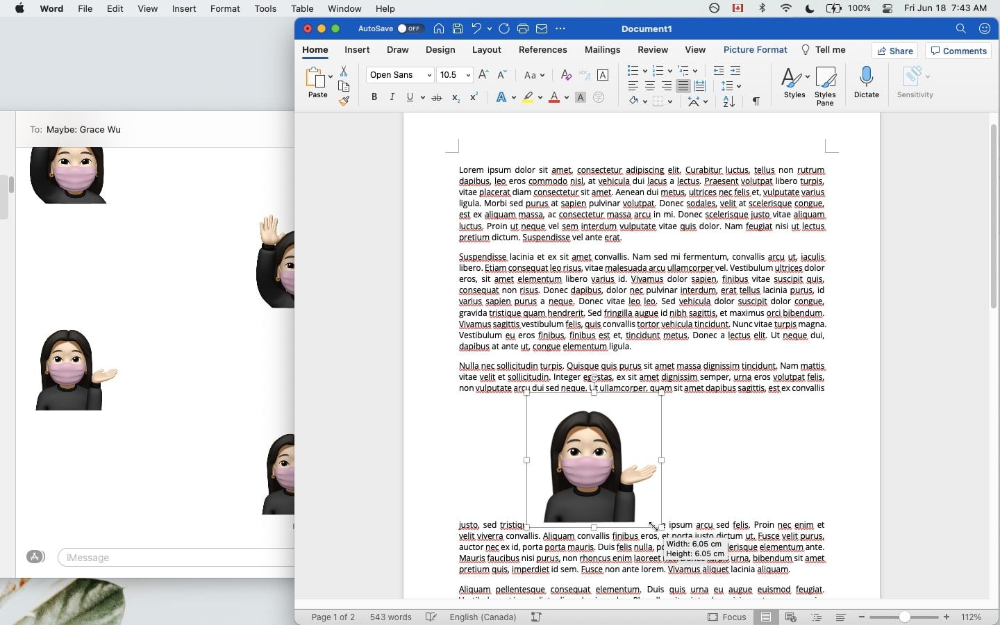 memoji on word documents