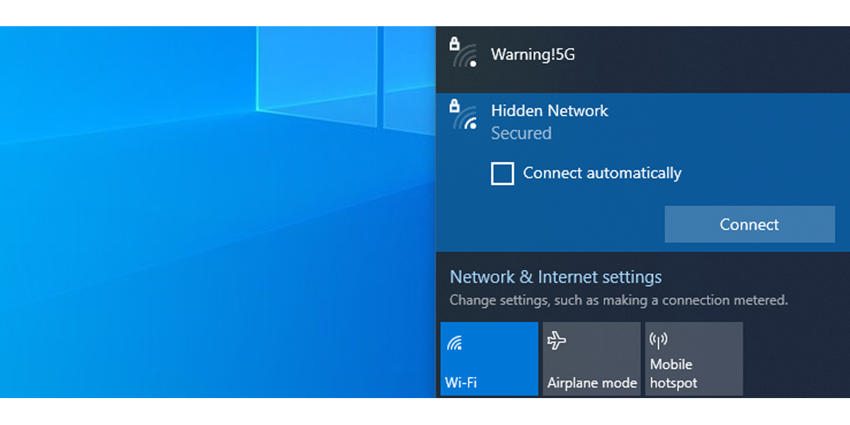 Wi-Fi networks in Windows 10