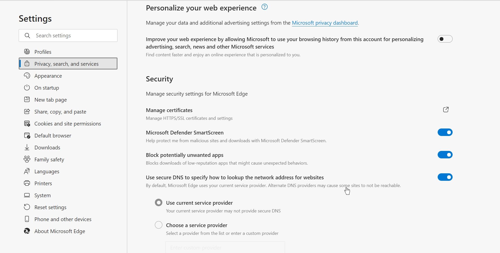 A Guide to the Security Settings in Microsoft Edge