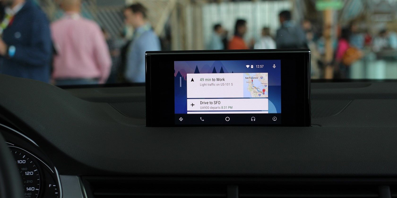 Android Auto on car display