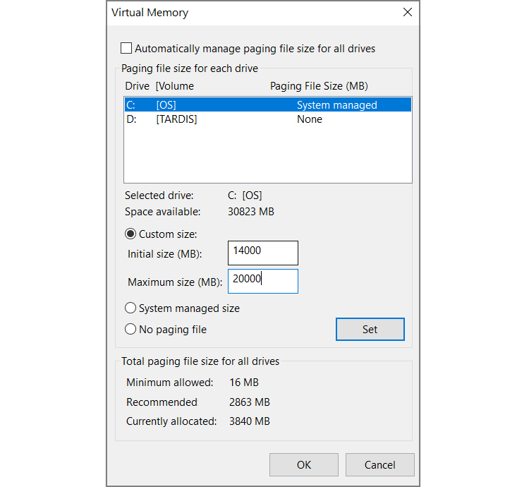 Can virtual memory cause the Windows 10 100% disk usage fault