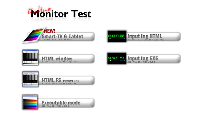 ferramenta de teste de monitor on-line verificação de pixel