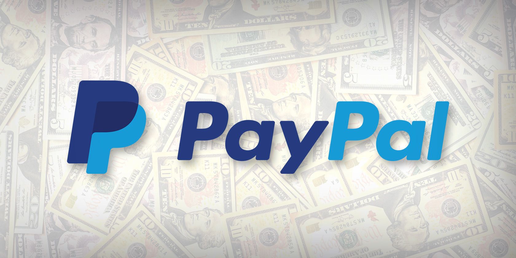 PayPal logo on a white money bg