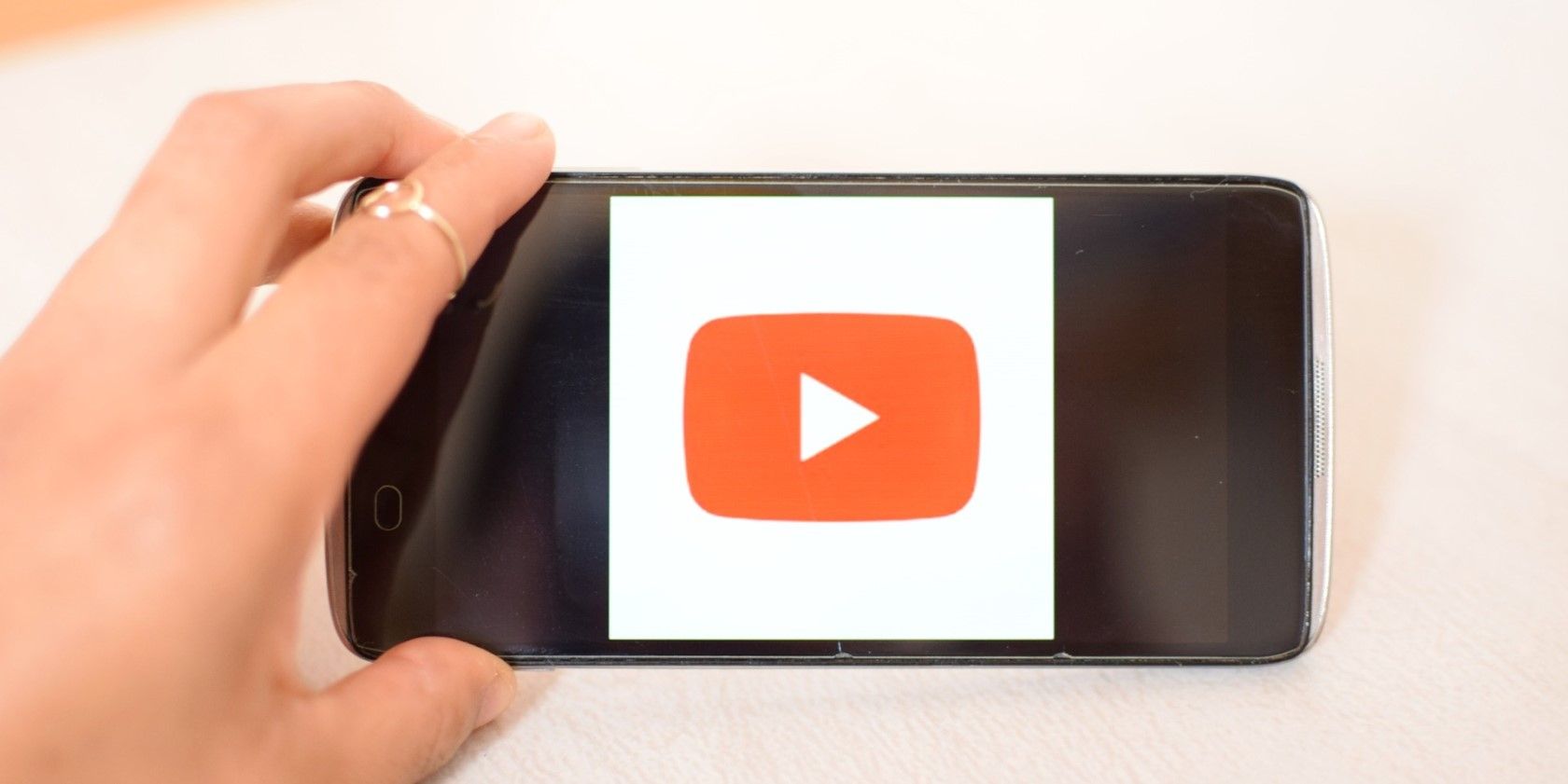 YouTube on a smartphone