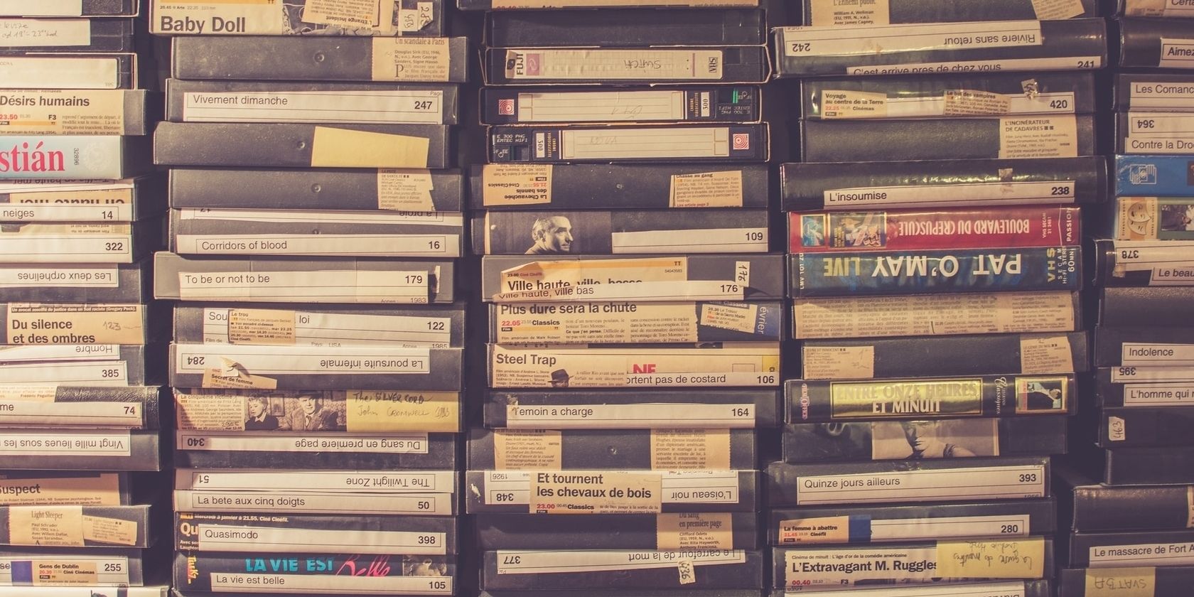 Pile of old cassette tapes