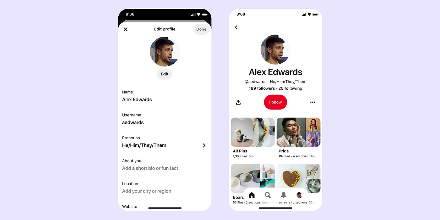 You Can Now Add Pronouns to Your Pinterest Profile