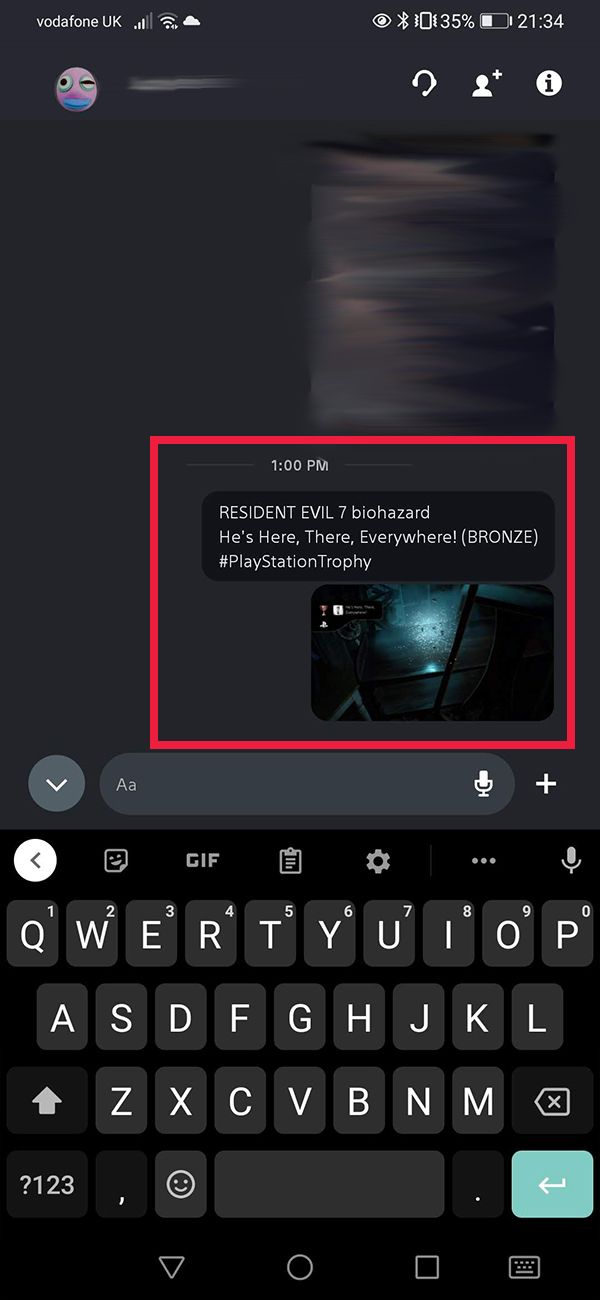 ps app party chat image sent
