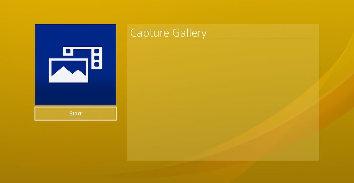 PS4 capture gallery start