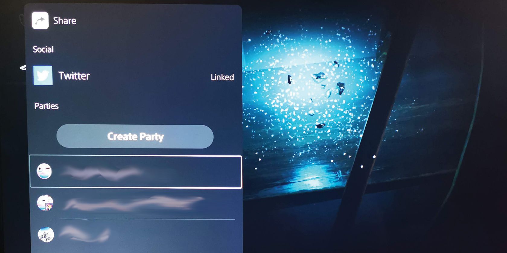 ps5 share to party option