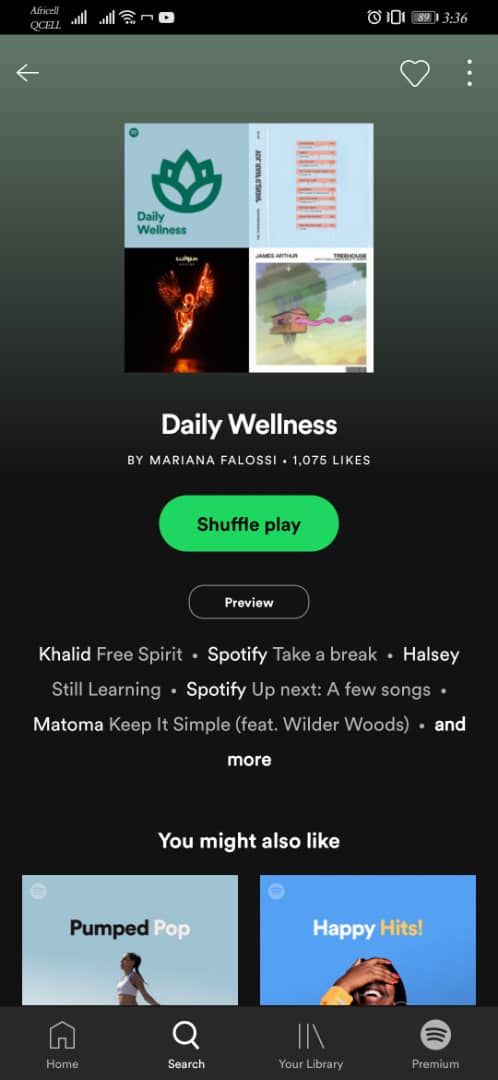 Shuffle play Spotify playlist