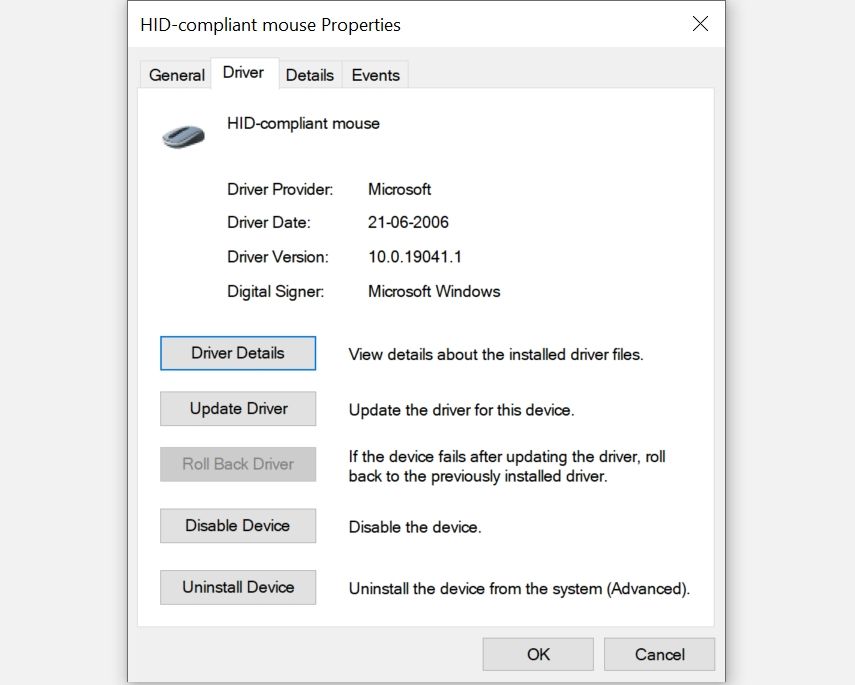 Roll back drivers in Windows 10