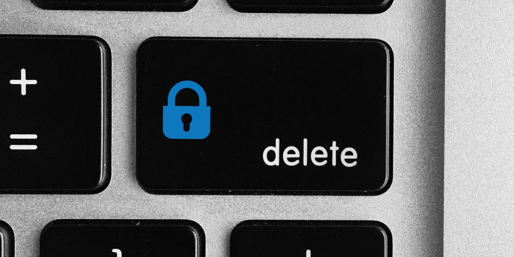 Photo of delete button on a computer