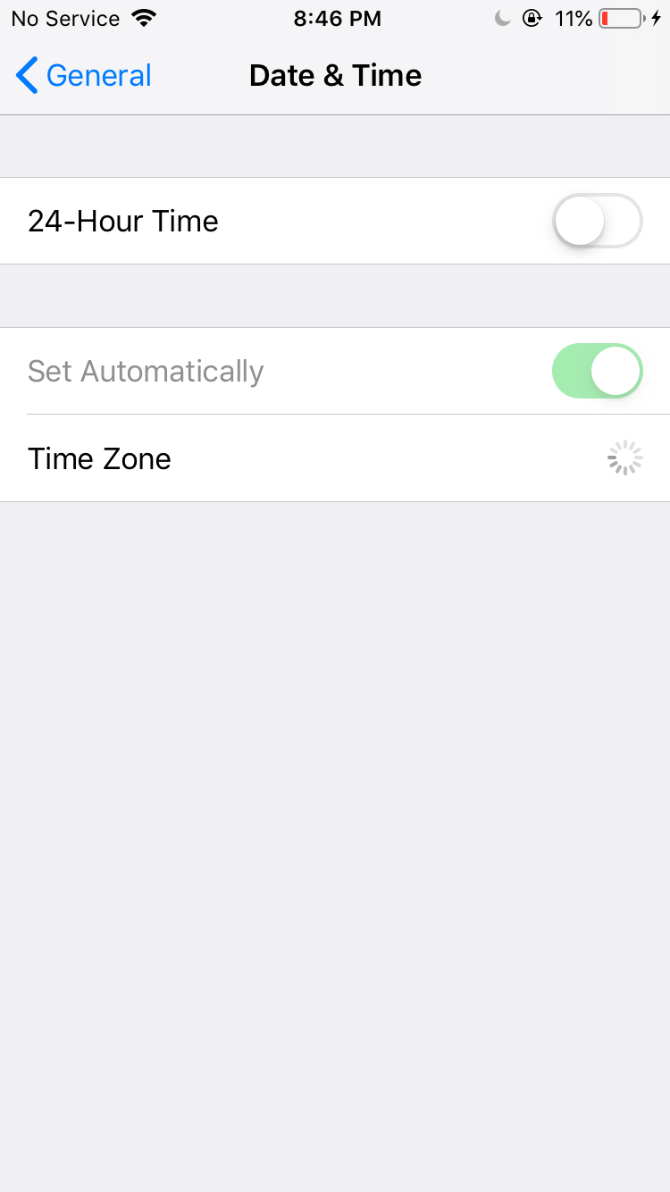 Automatically set date and time on an iPhone