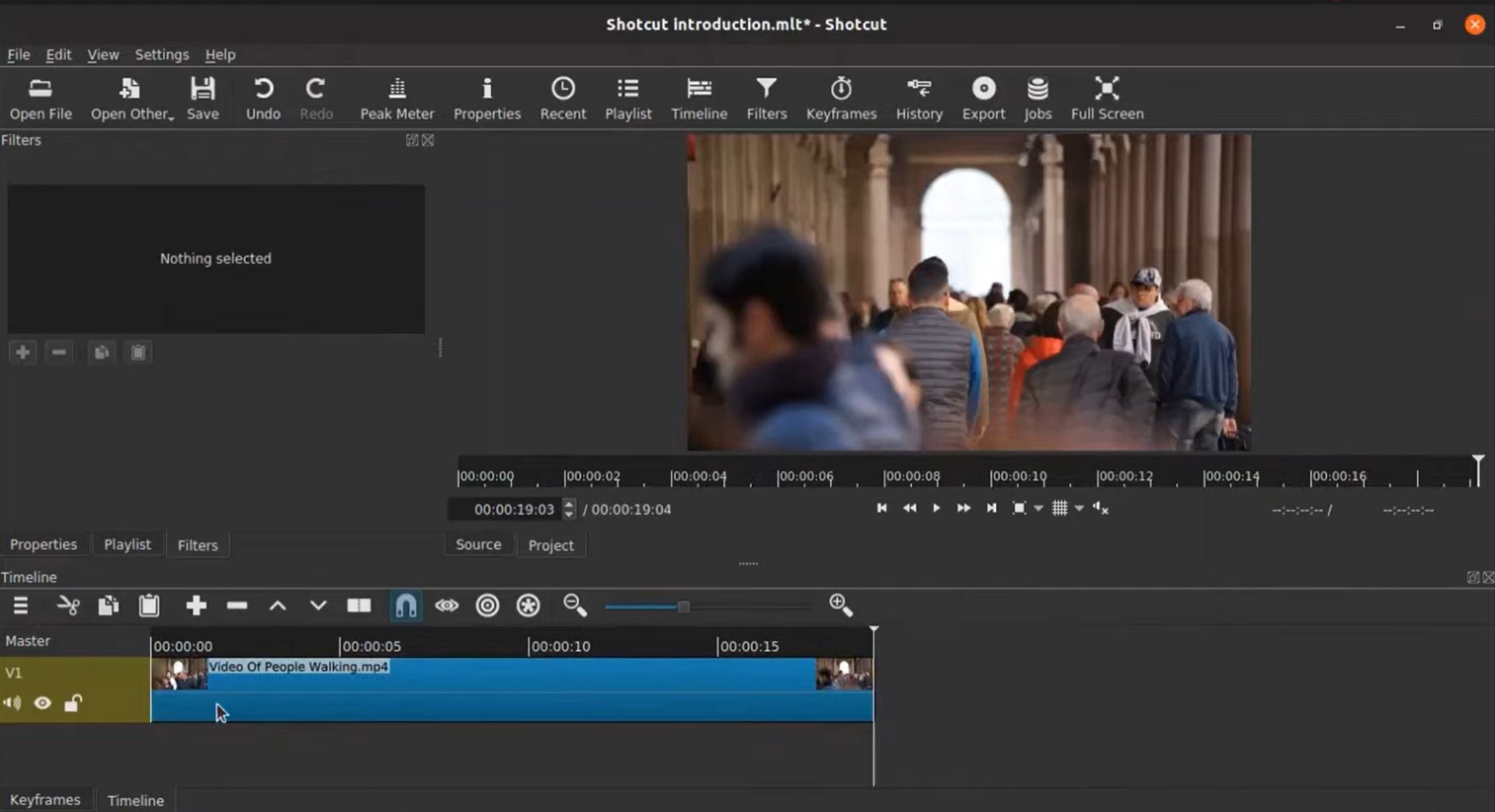 Shotcut video editing tool