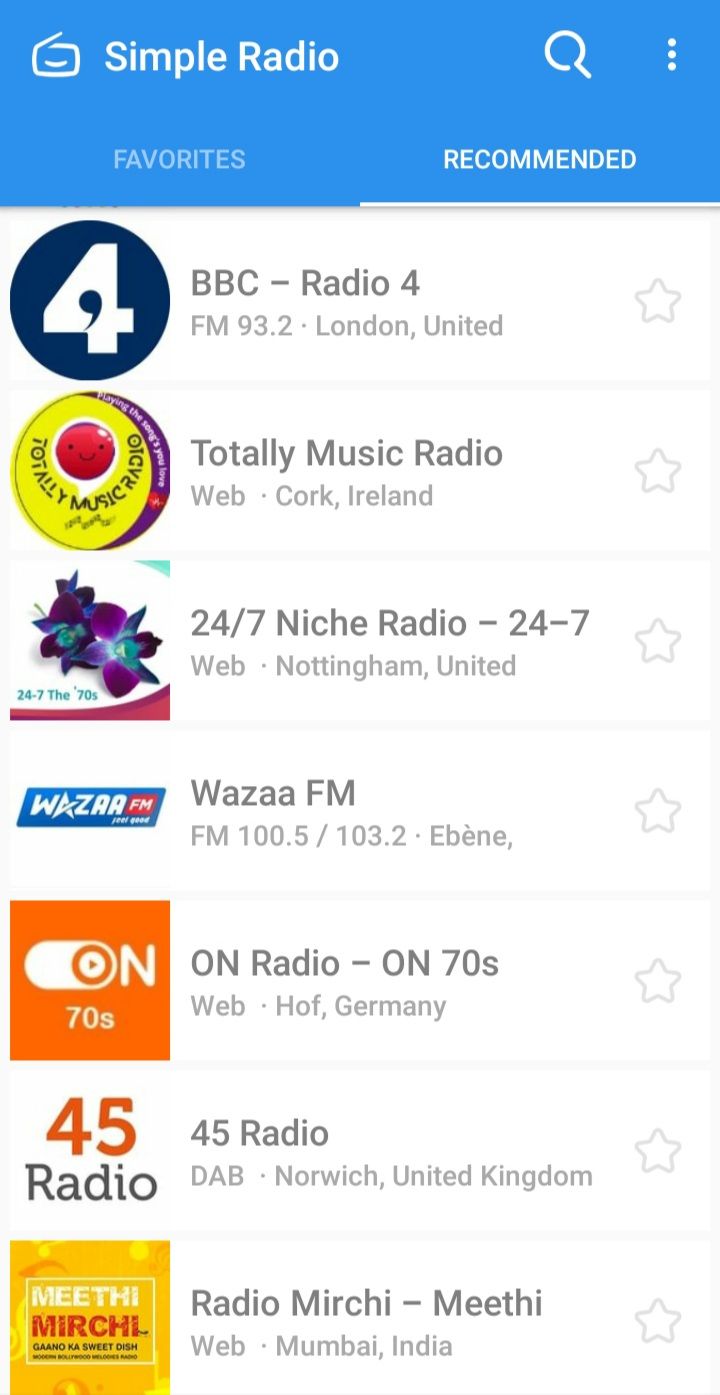 simple radio recommended screenshot