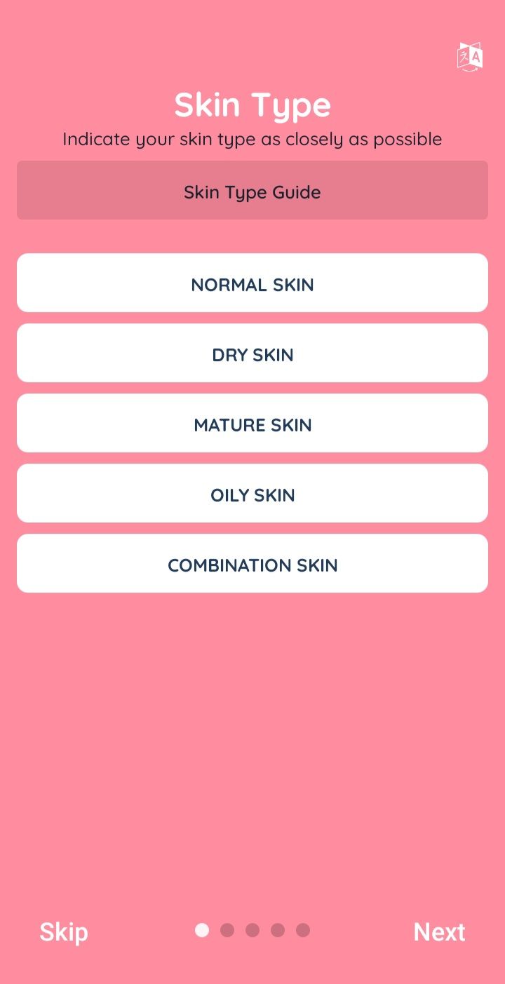 skinbliss quiz screenshot