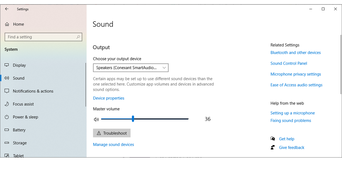 sounds settings 1 - Come risolvere Windows 10 quando non rileva le cuffie
