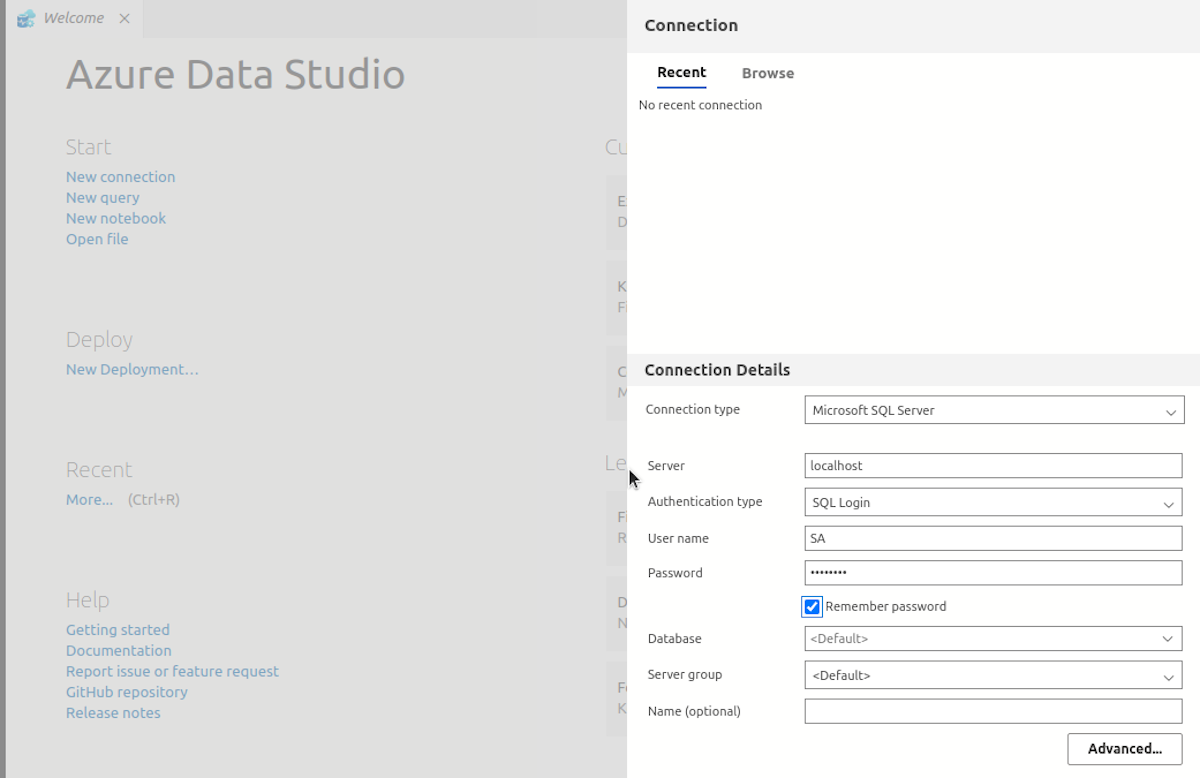 So installieren und konfigurieren Sie Microsoft SQL Server unter Ubuntu - sql server connection details