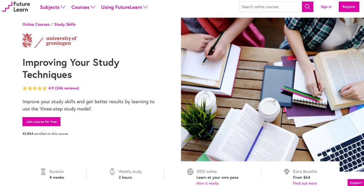 FutureLearn teaches you the fundamentals of studying methods in four weeks