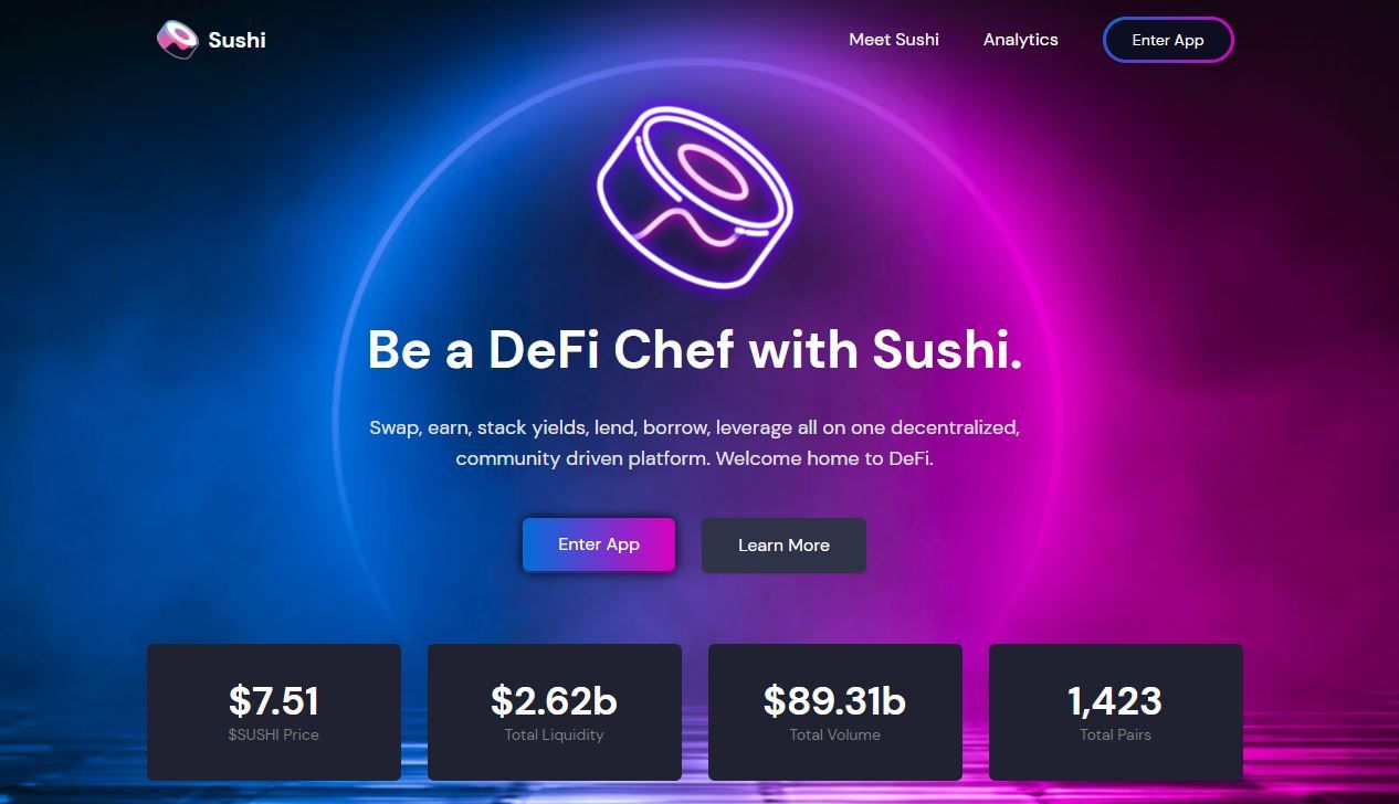 SushiSwap site