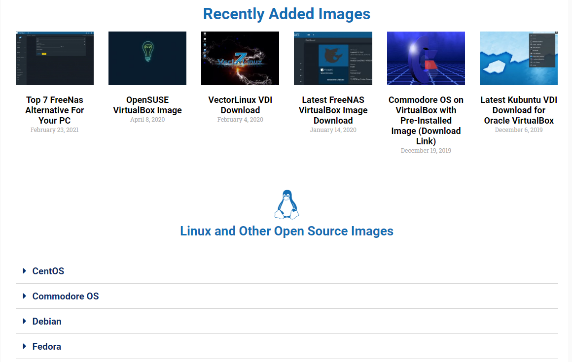 sysprobes virtualbox images - I 4 migliori siti per scaricare immagini di dischi virtuali per VirtualBox