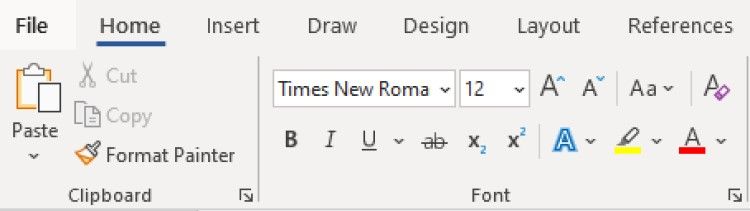 Times New Roman Microsoft Words