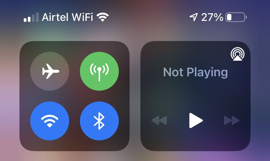 iOS Control Center