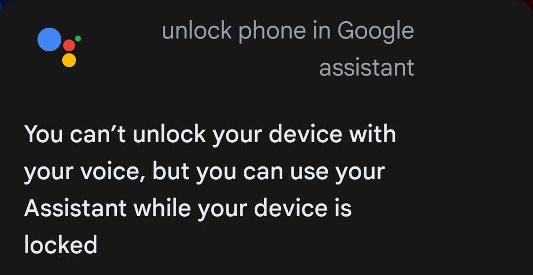 unlock phone with google assistant