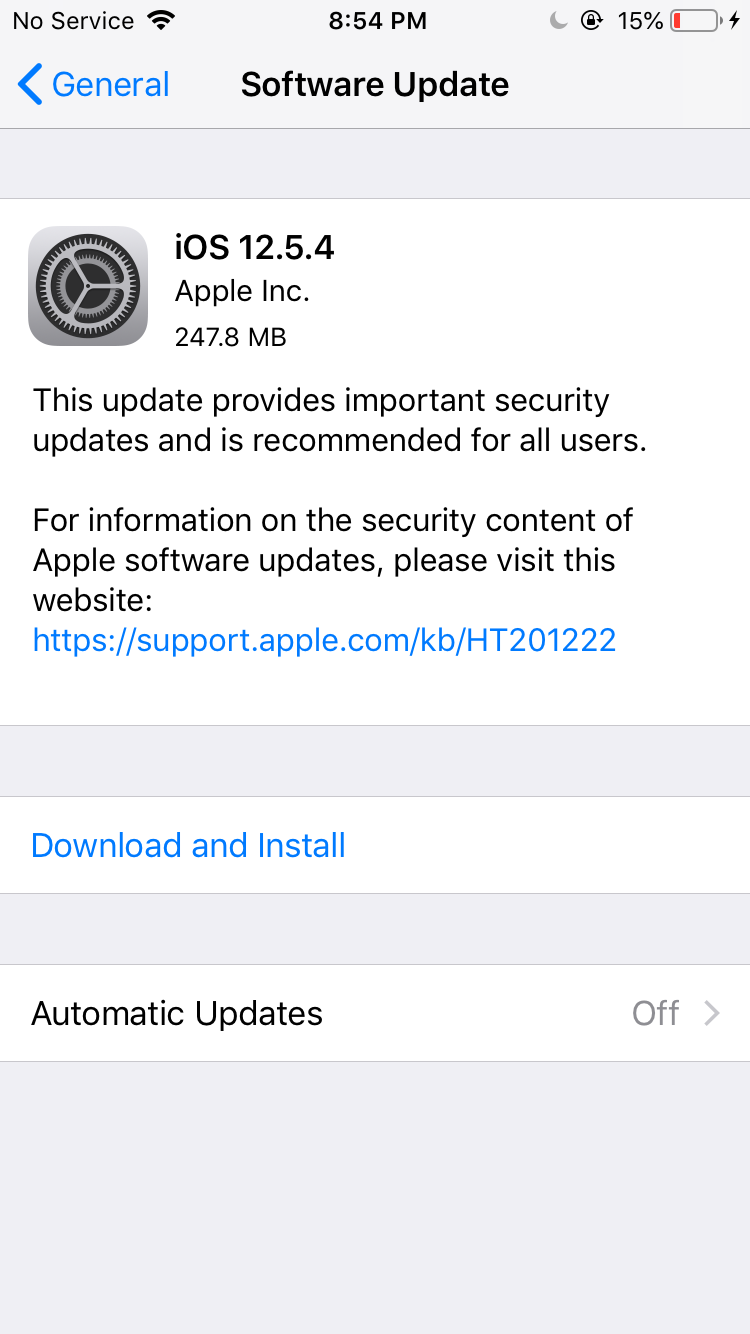 Update iOS on an iPhone