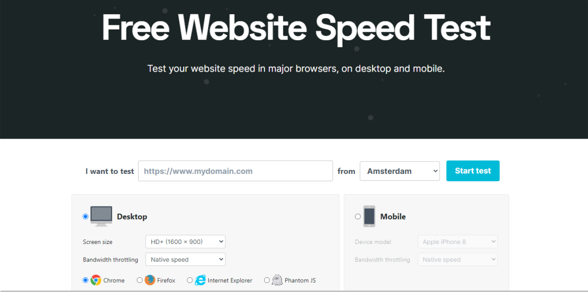 uptrend website speed test tool
