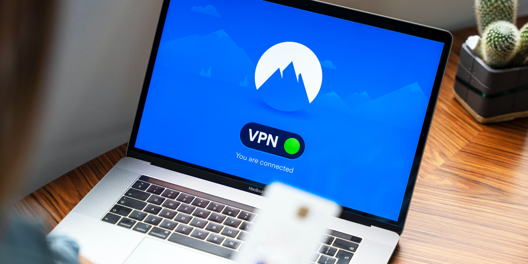 Photo of VPN network showing on computer screen