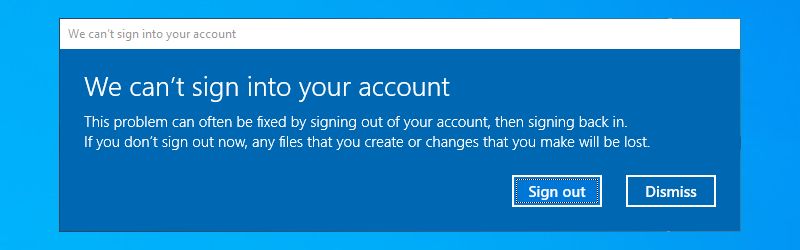 we can't sign into your account