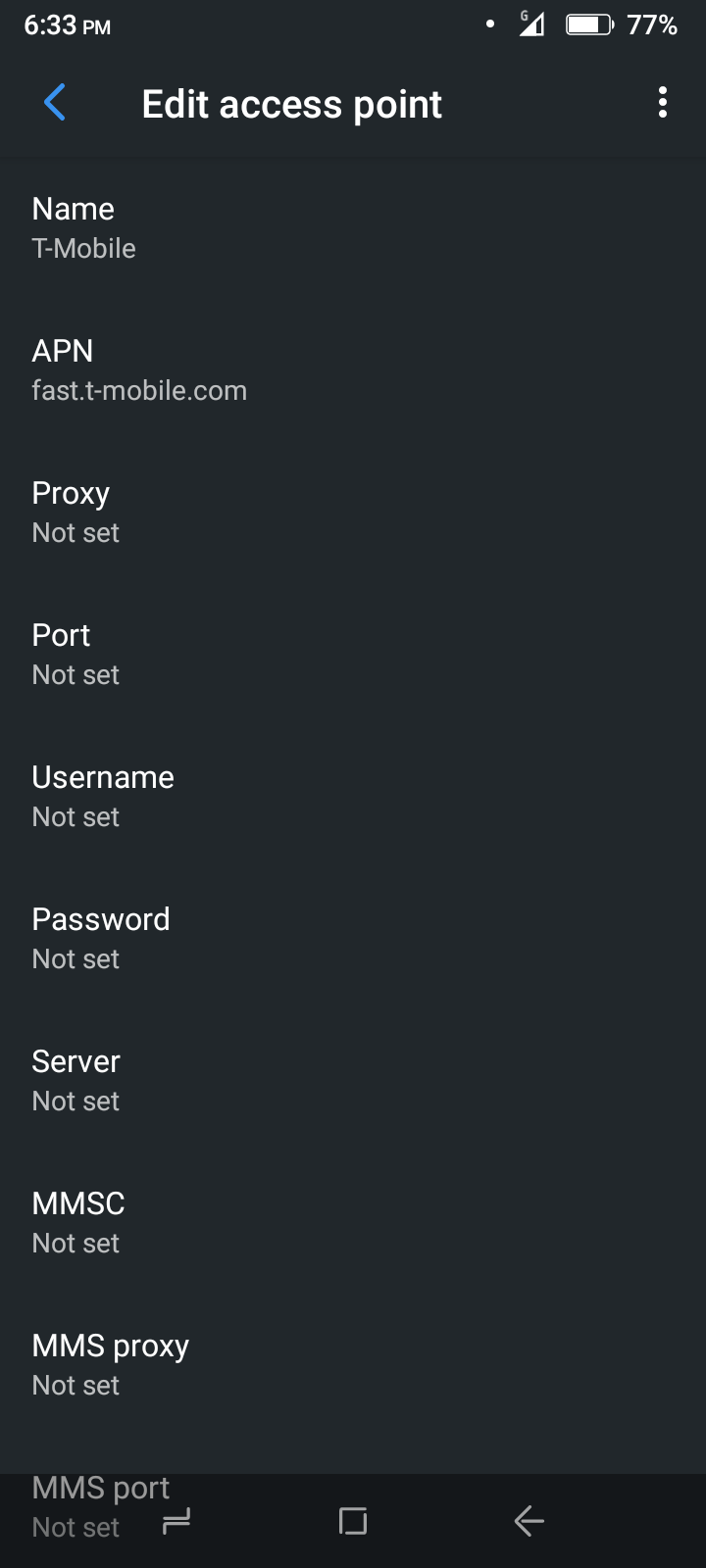 apn settings that can be changed by the user