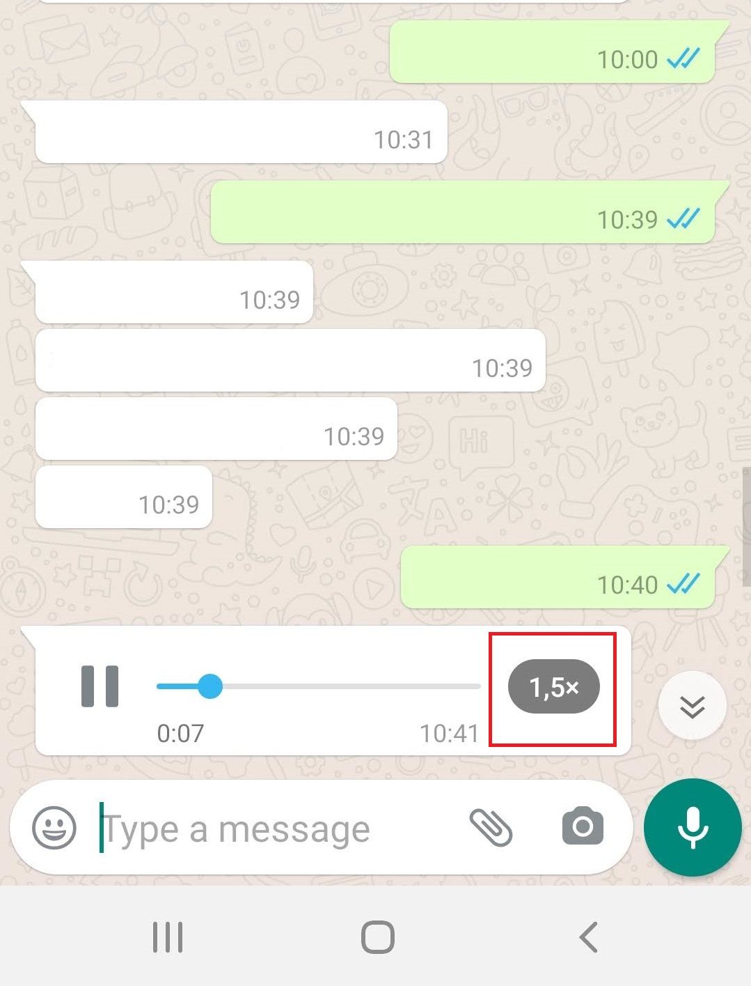 whatsapp speed up voice message