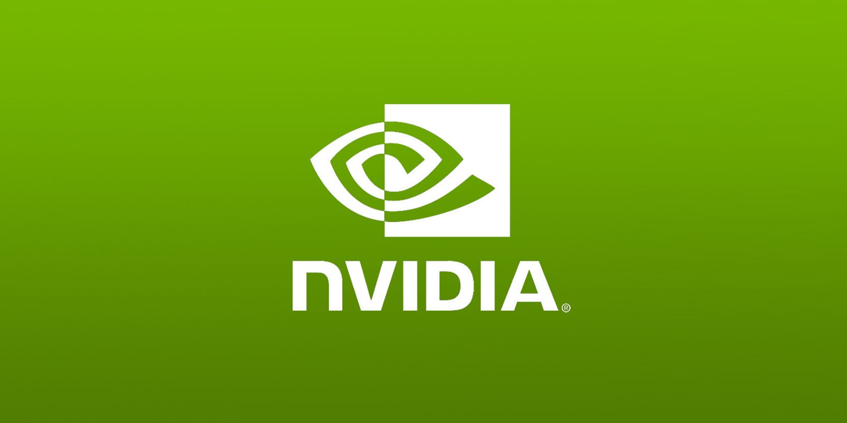White NVIDIA logo on green