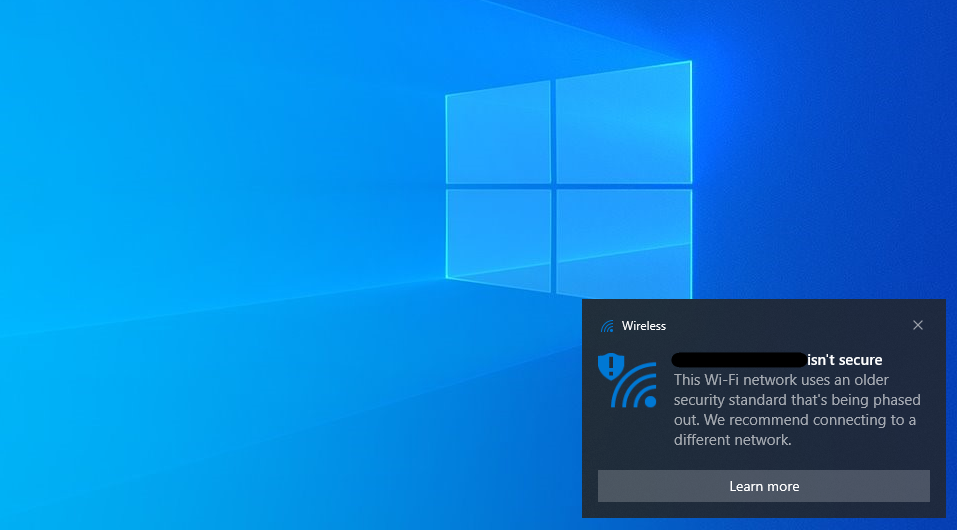 wifi is not secure - Come risolvere il problema "Il tuo Wi-Fi non è sicuro" Messaggio di errore in Windows 10
