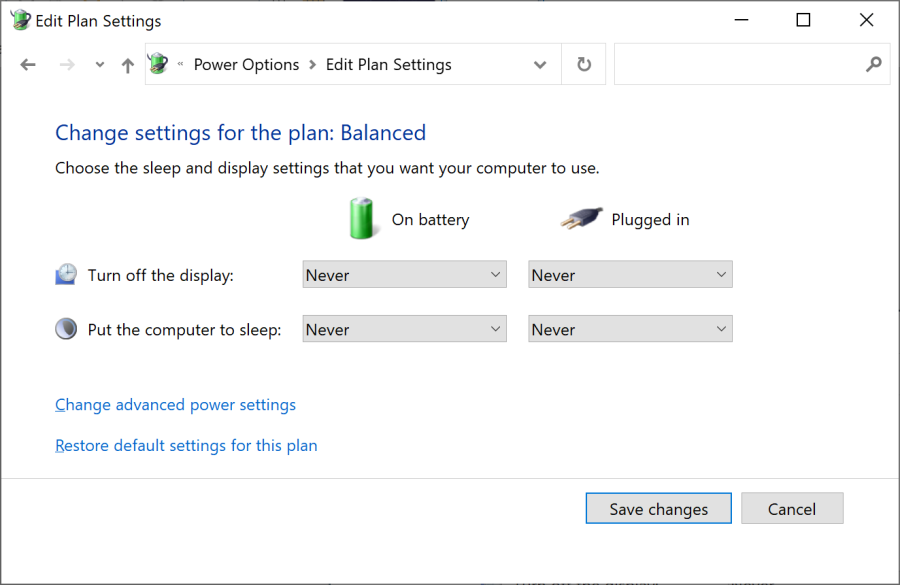 windows 10 edit battery plan settings