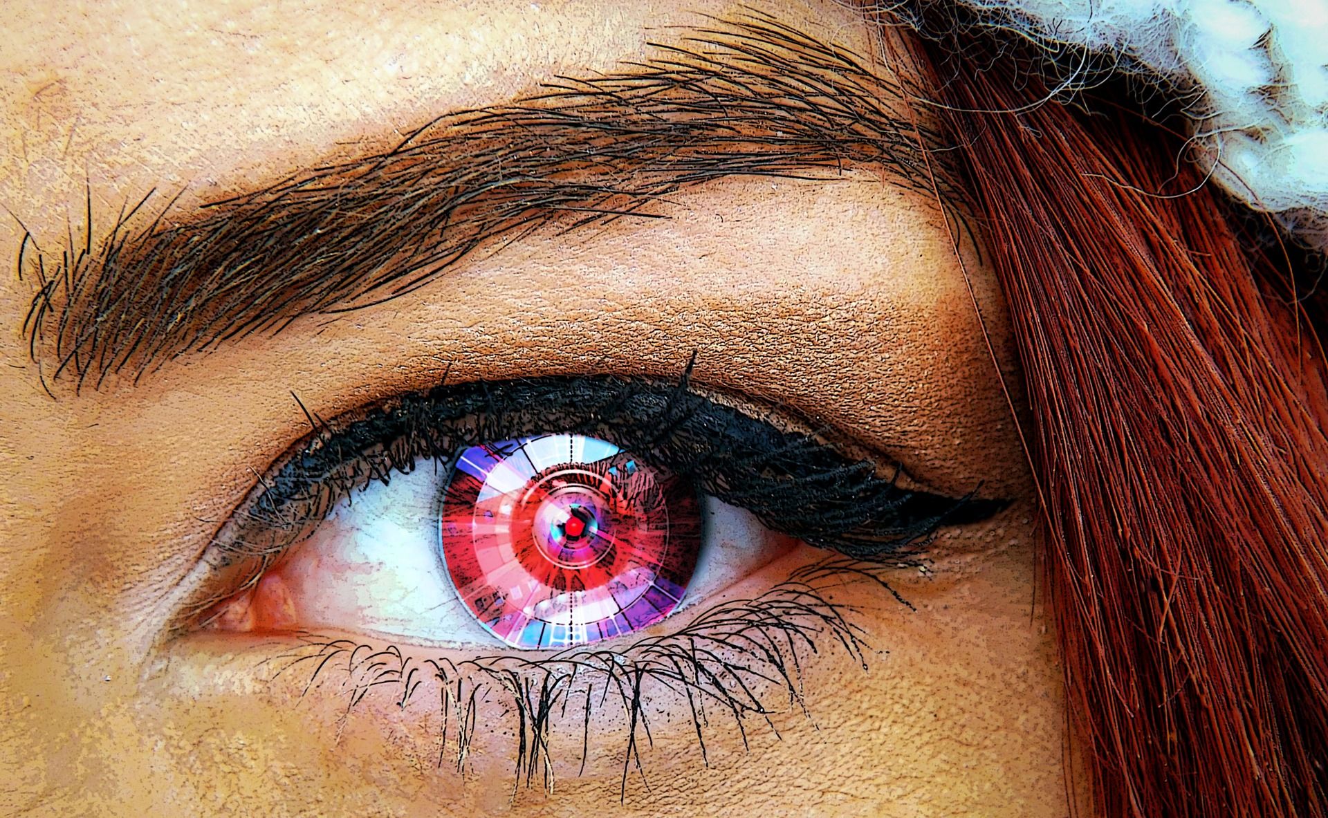 Woman with bionic eye