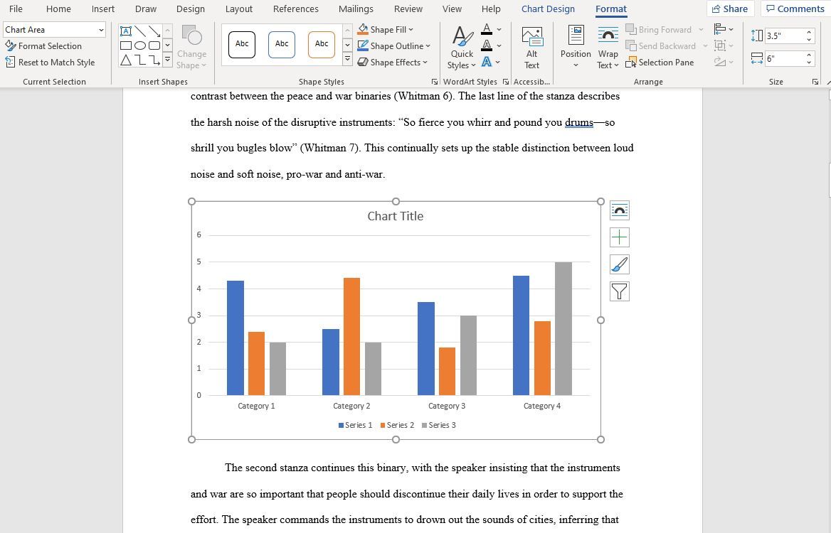 Insert chart in Word