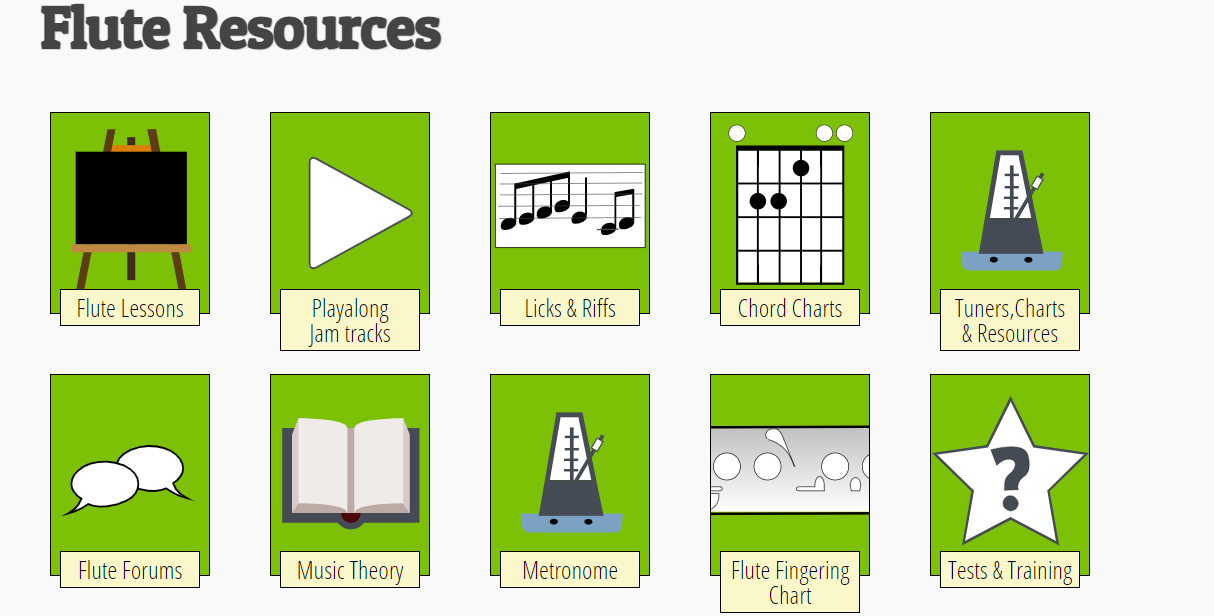 8-notes online flute resources