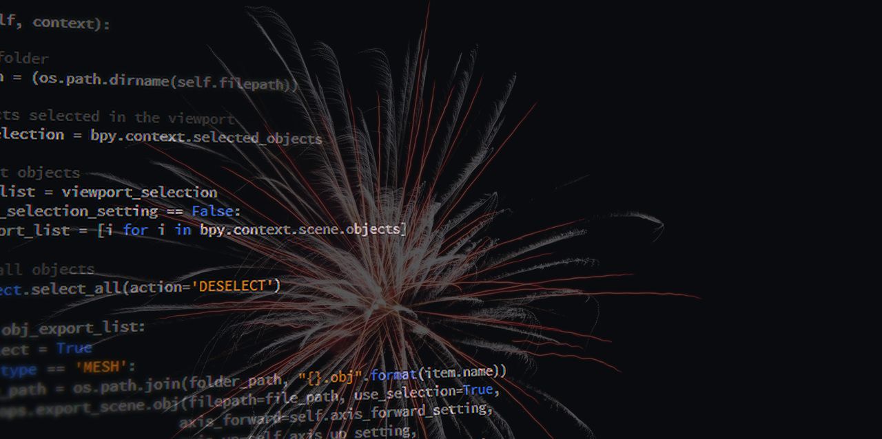 Spark in the air with block of code