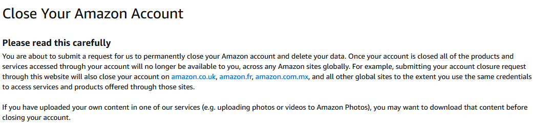 如何永久关闭和删除您的亚马逊账户