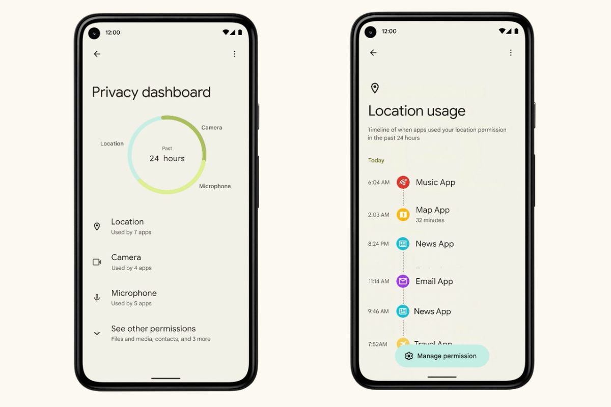 Android 12 privacy dashboard beta