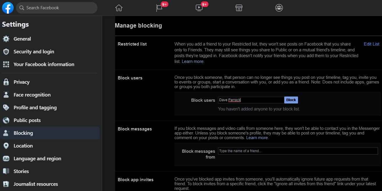 How To See Who Blocked You On Facebook Type In Block User List 2022