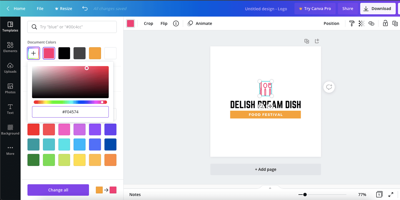 Canva color picker - Come creare un logo con Canva: una guida passo passo