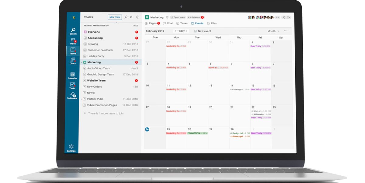 Task calendar display of Sampage app