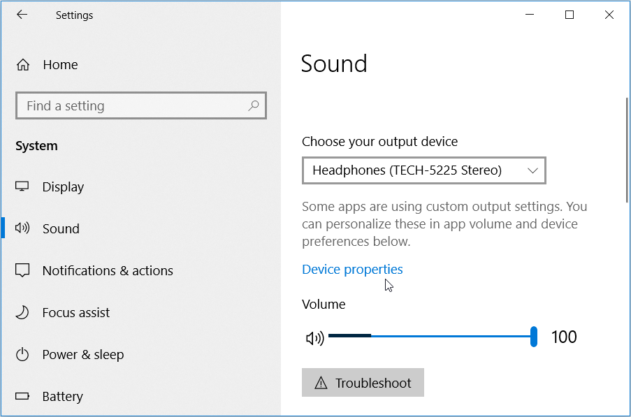 Clicking Device properties - 9 modi per risolvere un jack audio che non risponde in Windows